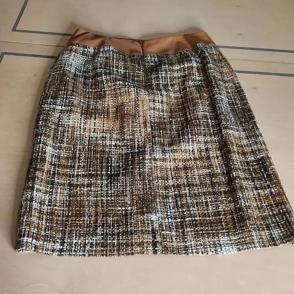 Vintage Harve Benard tan tweed women's skirt size 10